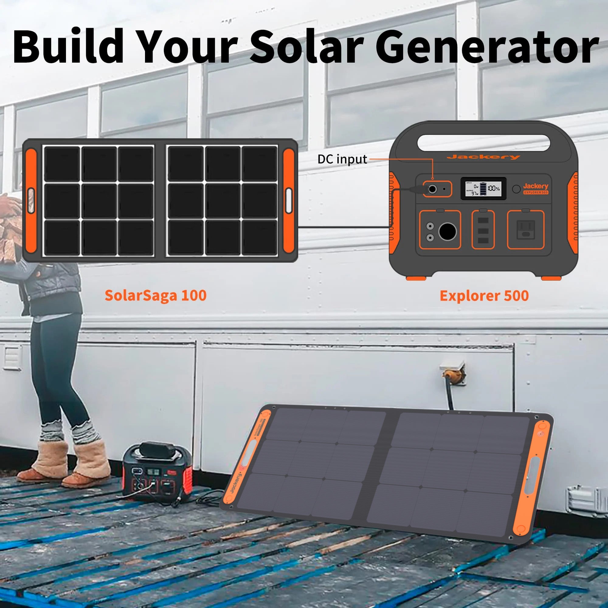Jackery Explorer 500 Portable Solar Generator – 518Wh, 500W Inverter