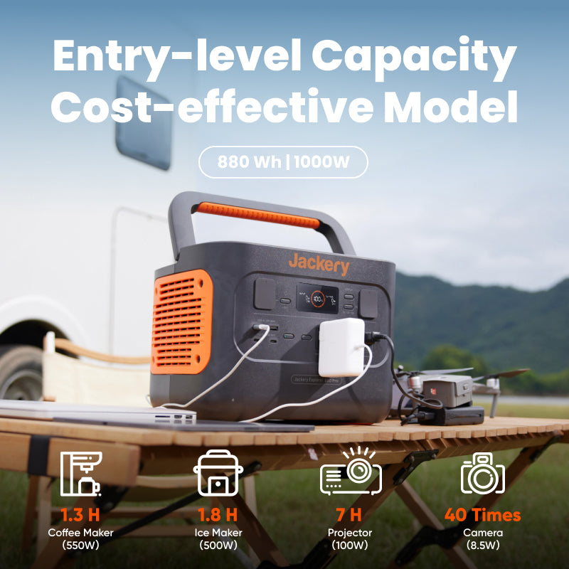 Jackery 880 Pro Solar Generator - 880Wh Portable Power Station (Refurbished)