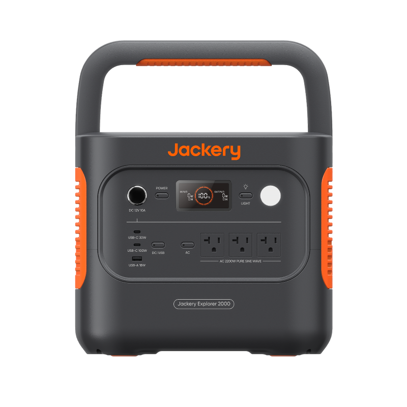 Jackery Explorer 2000 Portable Power Station - 2042Wh, 2200W, LiFePO4 Battery