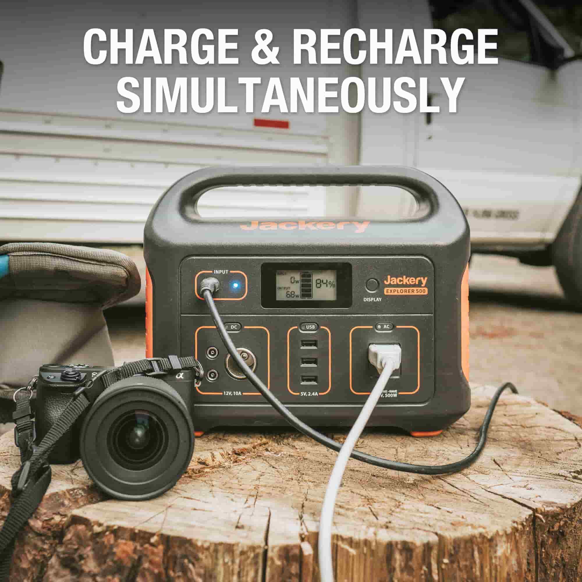 Jackery Explorer 500 Portable Power Station - 518Wh, 500W, Lightweight