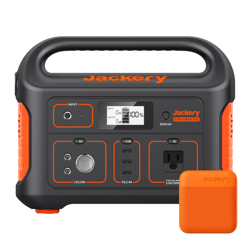 Jackery Explorer 500 Portable Power Station - 518Wh, 500W, Lightweight
