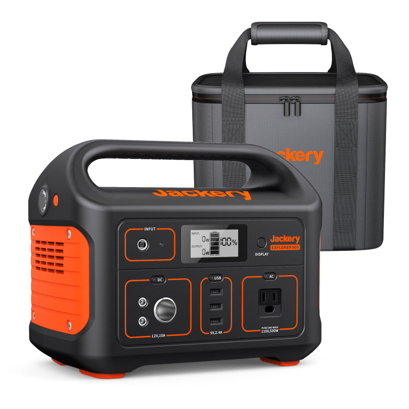 Jackery Explorer 500 Portable Power Station - 518Wh, 500W, Lightweight